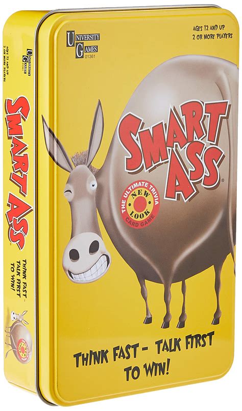 smart ass game card|Smart Ass Card Game by University Games .